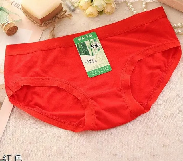 100% Quality Women's Underwear Bamboo Fiber Women Panties Women Lingerie Briefs Calcinha Fio Dental  M L XL