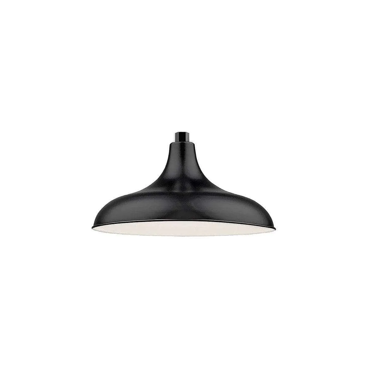 17'' Satin Black Aluminum Modified Warehouse Shade