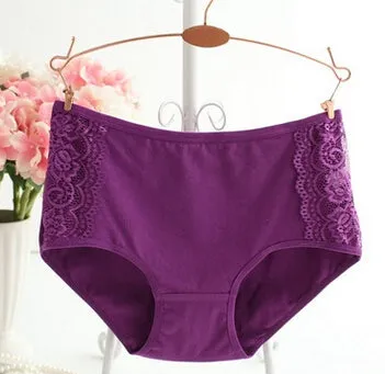 #224 Plus Size LeafMeiry Underwear Women Cotton Briefs Everyday Women Panties With Sexy Lace