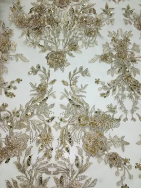 3D Embroidered Bridal lace