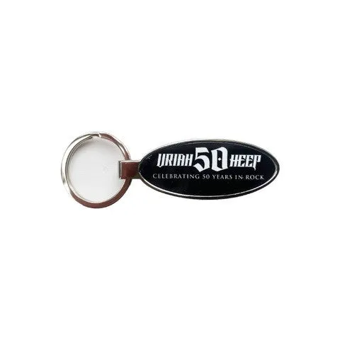 50 Anniversary Key Ring Black Silver