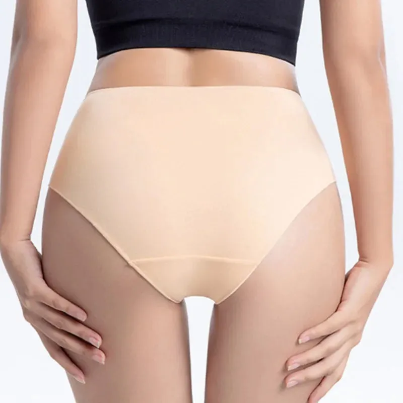 6PCS/Lot Cotton Seamless Panties Women High Waist Briefs Underwear Comfort Intimates Female Underpants Solid Color Pantys M-2XL