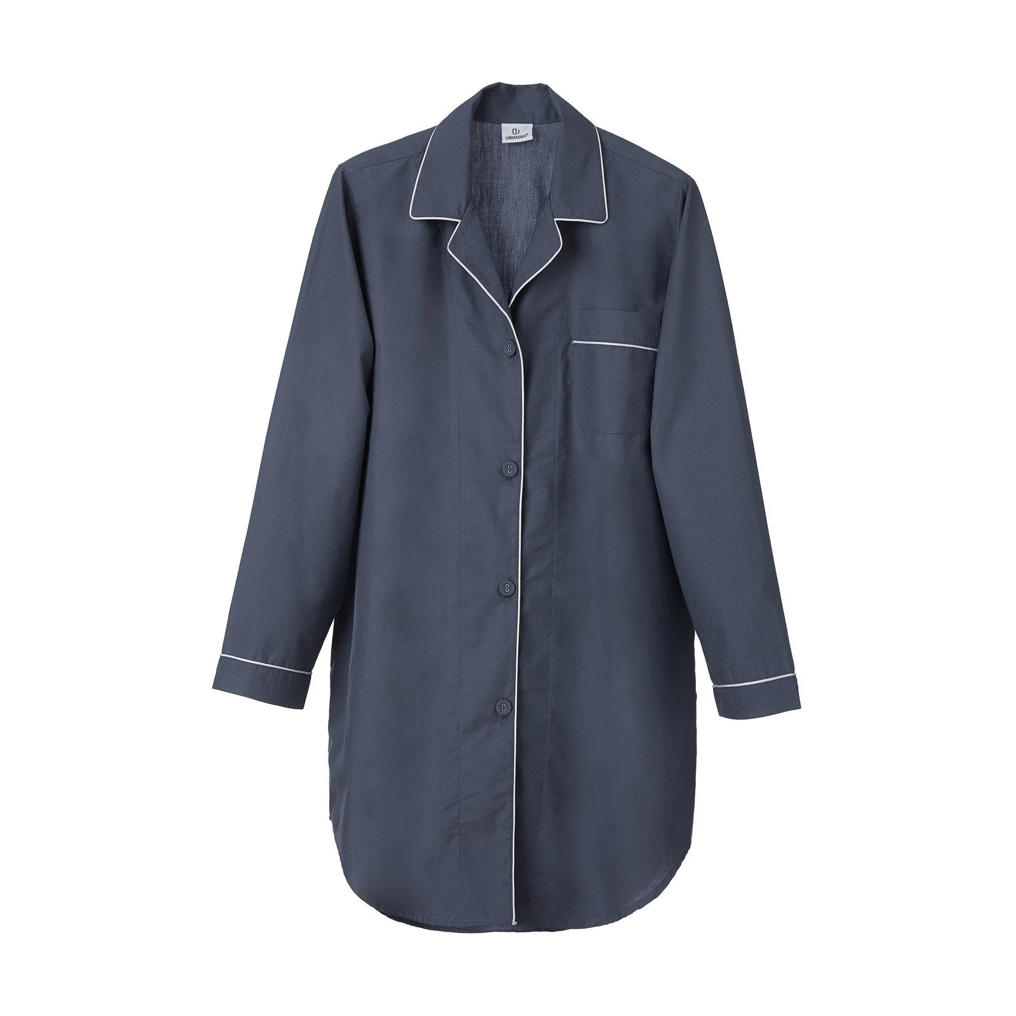 Alva Nightshirt [Dark grey blue/White]