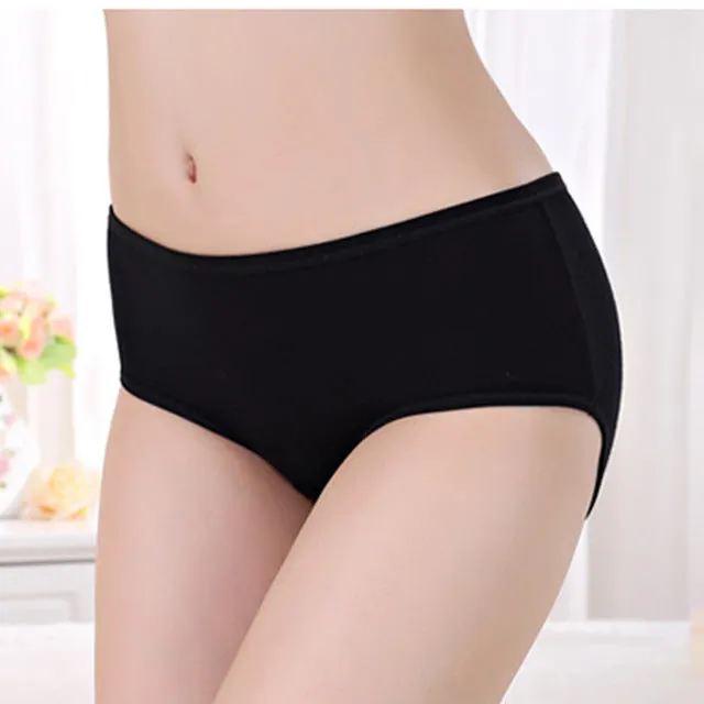 Anti Bacterial 95% Cotton Solid Sexy Briefs Women Underwear Natural Color Comfortable Women Briefs  224