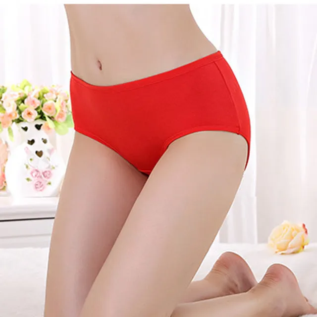 Anti Bacterial 95% Cotton Solid Sexy Briefs Women Underwear Natural Color Comfortable Women Briefs  224