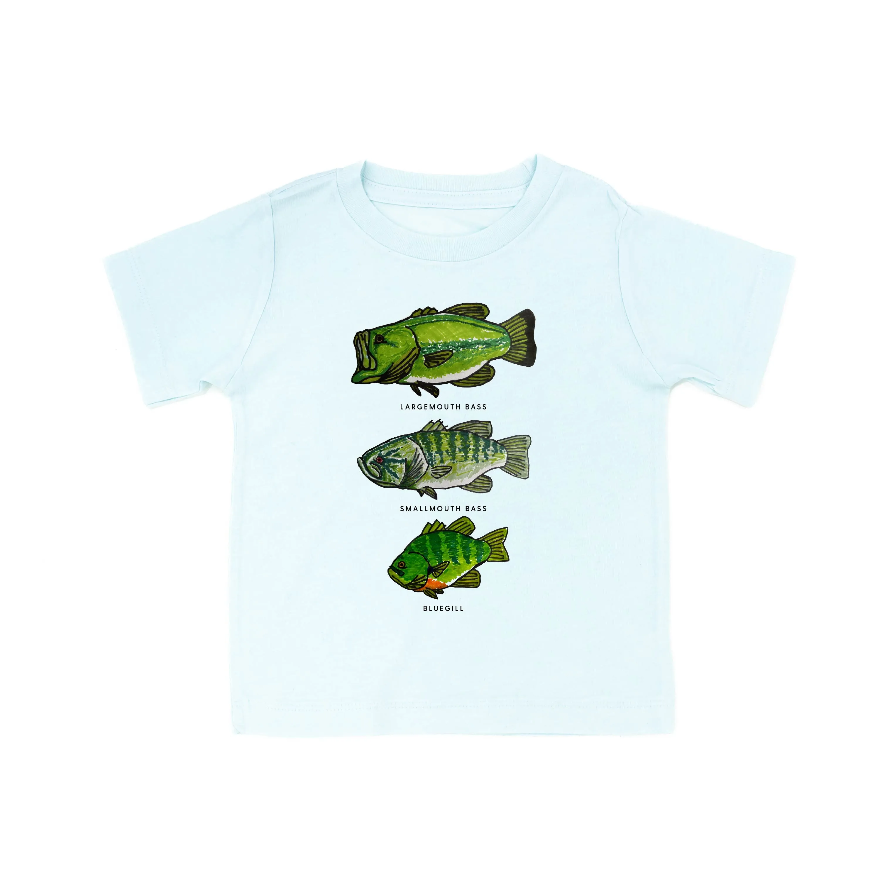 BASS & BLUEGILL CHART (HAND DRAWN) - Child Shirt