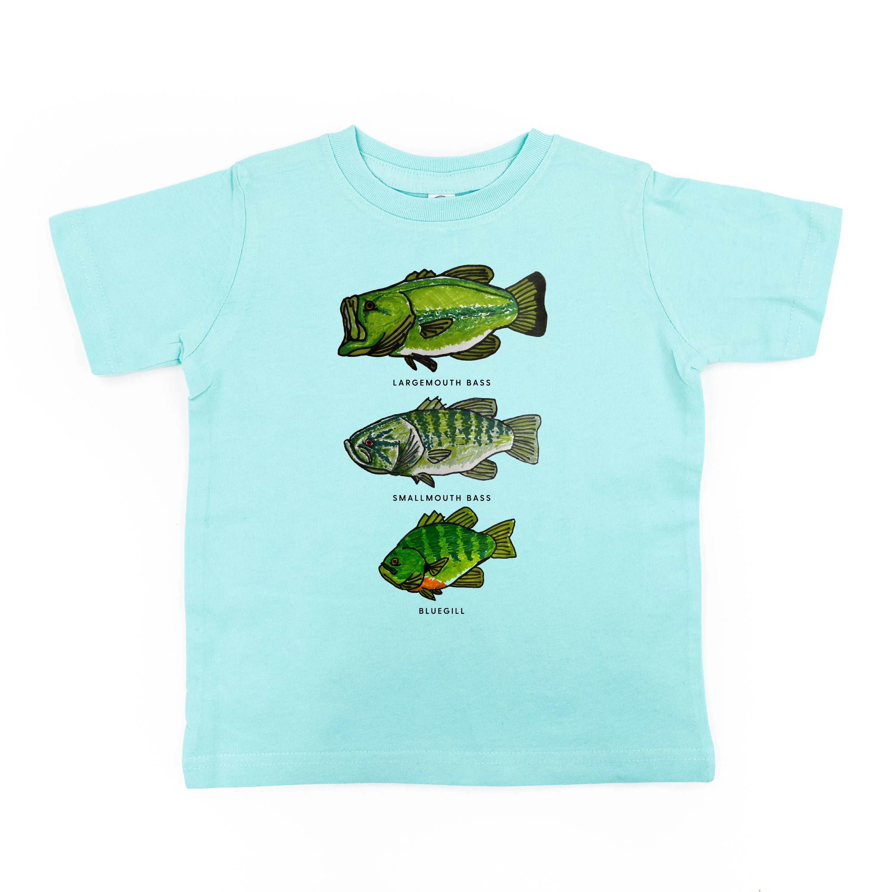 BASS & BLUEGILL CHART (HAND DRAWN) - Child Shirt