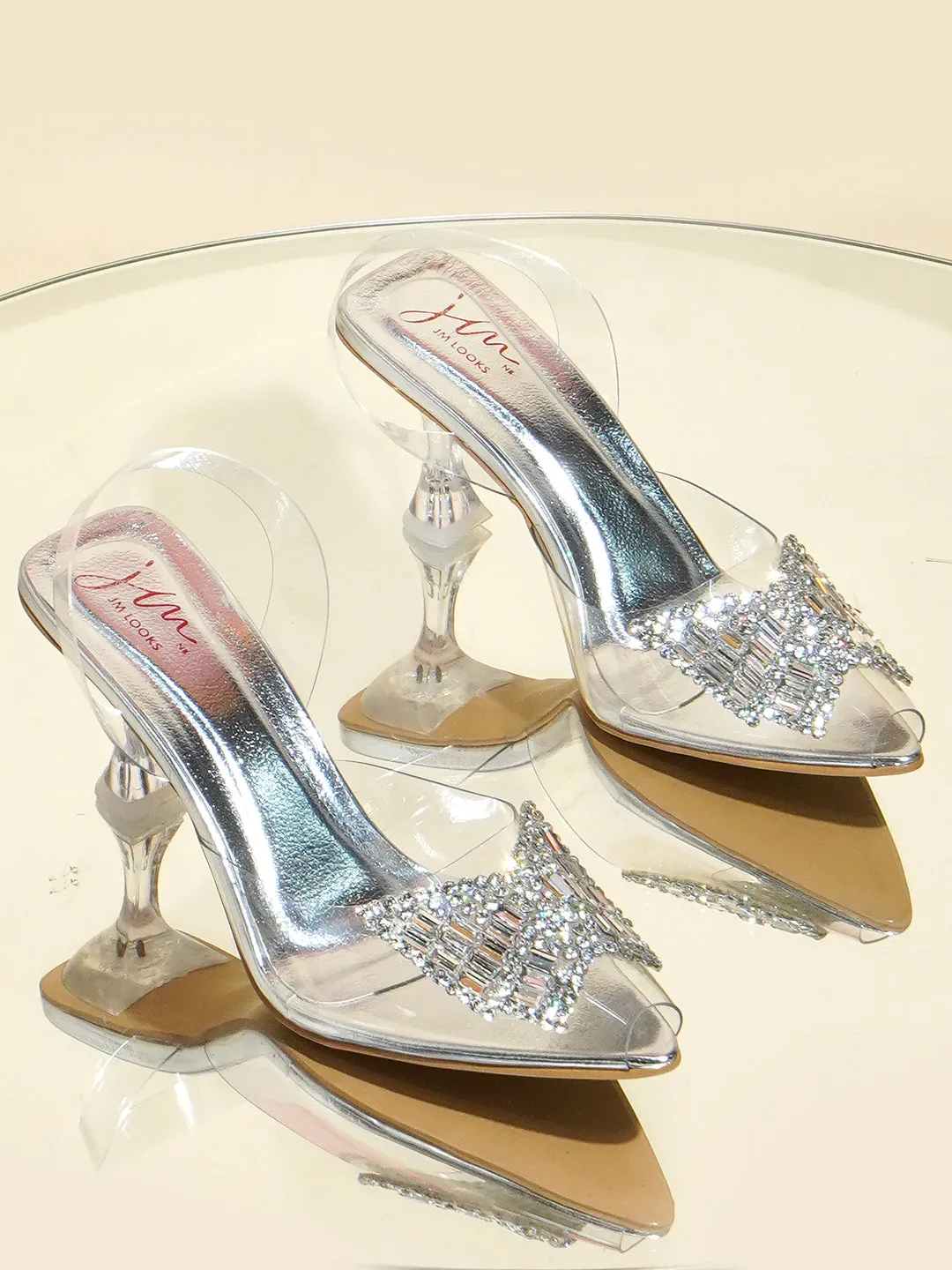 Butterfly Brooch Transparent Vinyl Heels