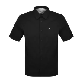 Calvin Klein Stretch Poplin Short Sleeve Black Shirt