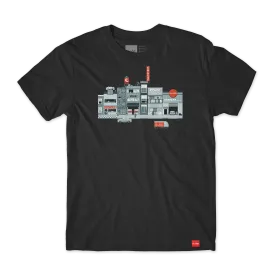 Chocolate Pixel City Tee Black