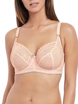 Daisy Lace Balcony Bra - Blush