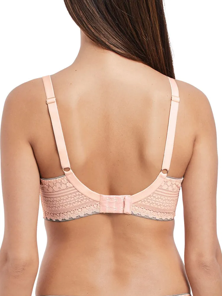 Daisy Lace Balcony Bra - Blush