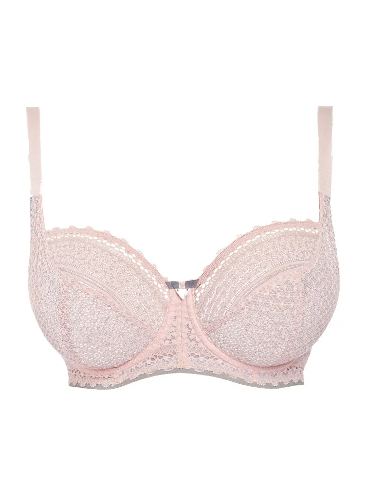 Daisy Lace Balcony Bra - Blush