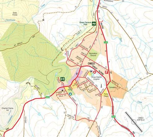 Dartmouth-Cobberas Road Map (1st Edition) by Spatial Vision