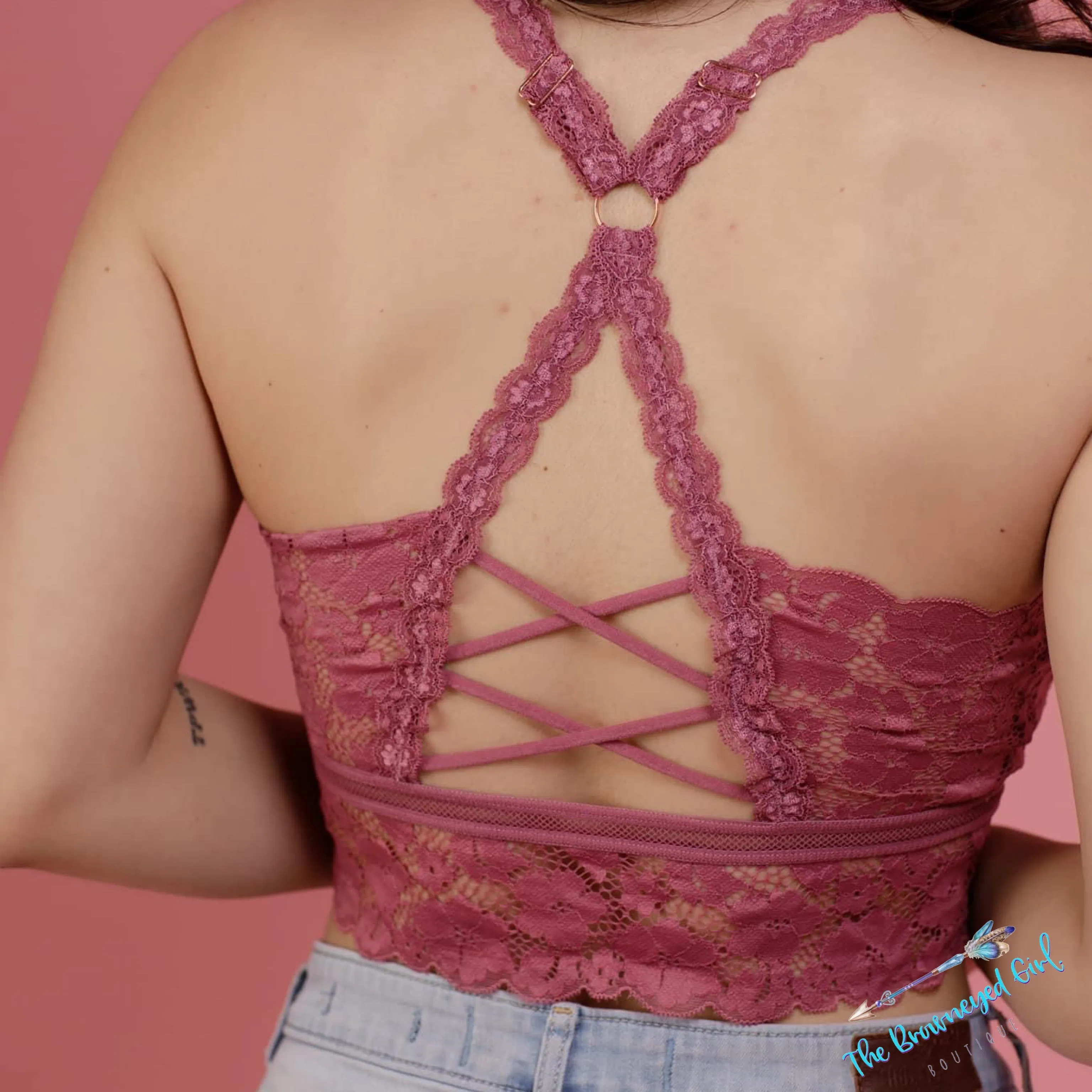 Deluxe Juliette Lace  T-Back Bralette