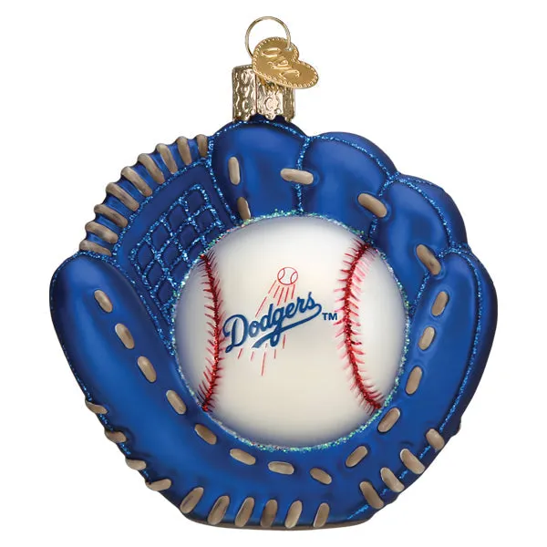 Dodgers Baseball Mitt Ornament