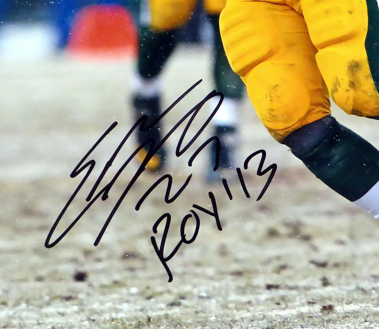 Eddie Lacy Autographed 16x20 Photo Green Bay Packers "ROY '13" PSA/DNA Stock #82333