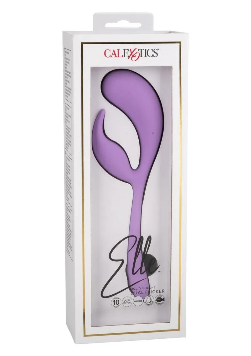 Elle Liquid Silicone Dual Flicker Rechargeable Vibrator