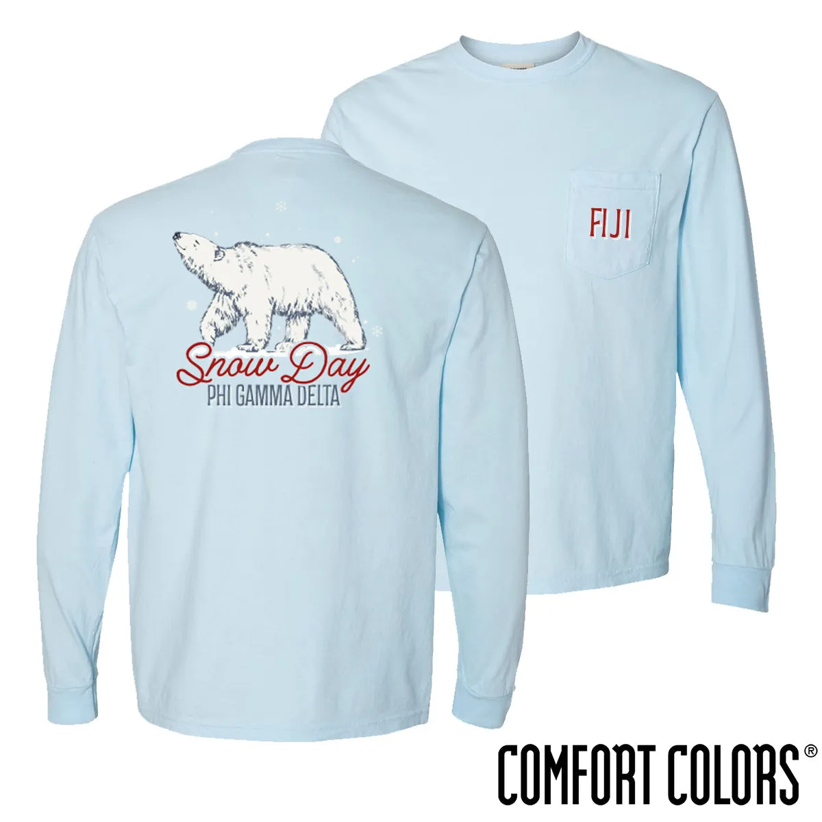 FIJI Comfort Colors Snow Day Long Sleeve Pocket Tee