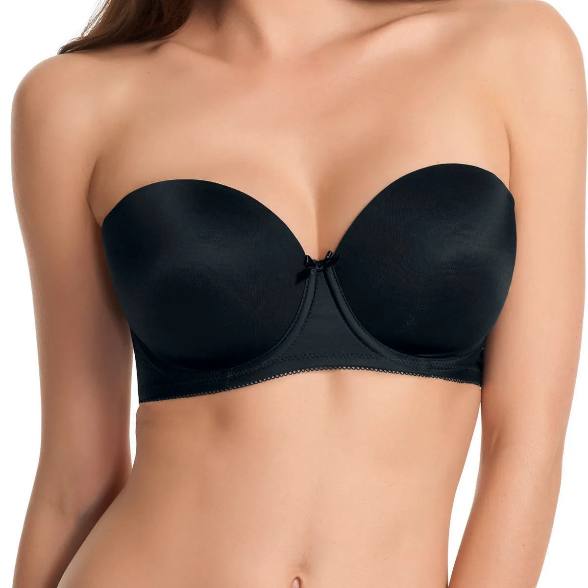 Freya Deco Underwire Molded Strapless Bra, Black