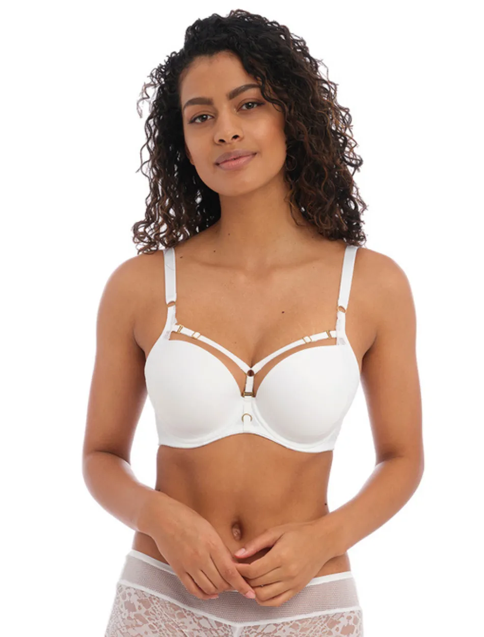 Freya Temptress Underwire Molded Plunge T-shirt Bra, White