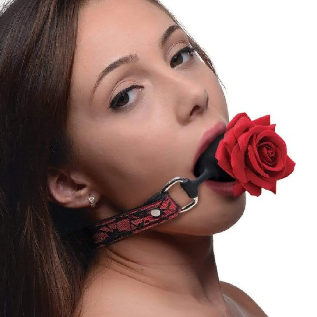 Full Bloom Silicone Ball Gag with Rose