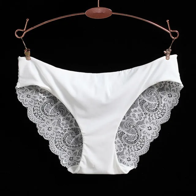 Hot sale! l women's sexy lace panties seamless cotton breathable panty Hollow briefs Plus Size girl underwear