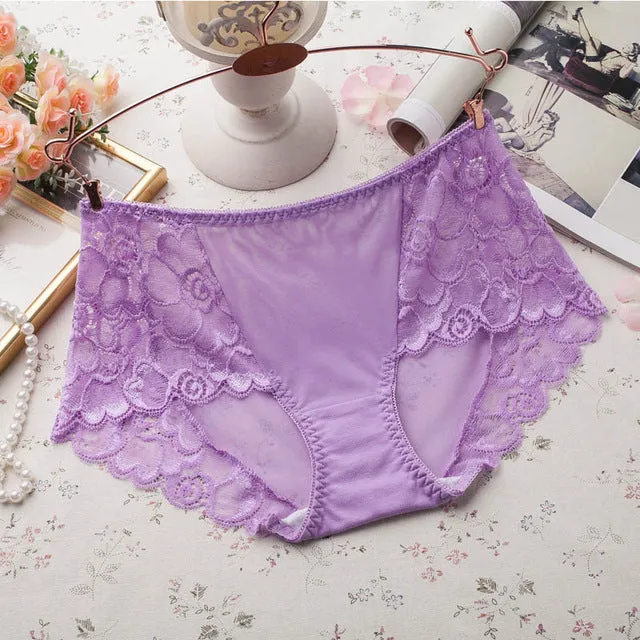 L-3XL Women underwear panties sexy brand  women's briefs seamless lace plus size sexy women underwear cotton breathable panty