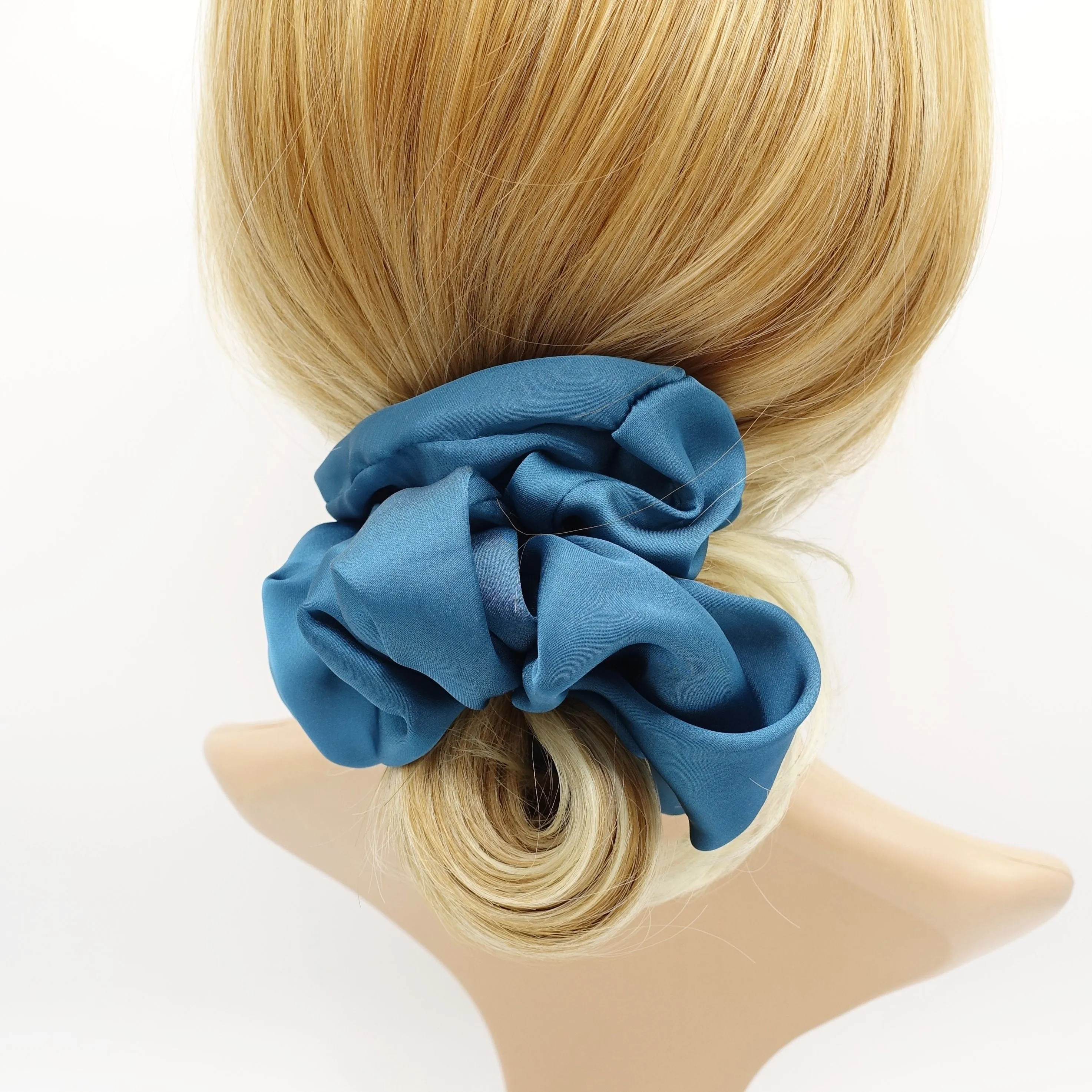 large satin voluminous scrunchies women hair elastic accessory