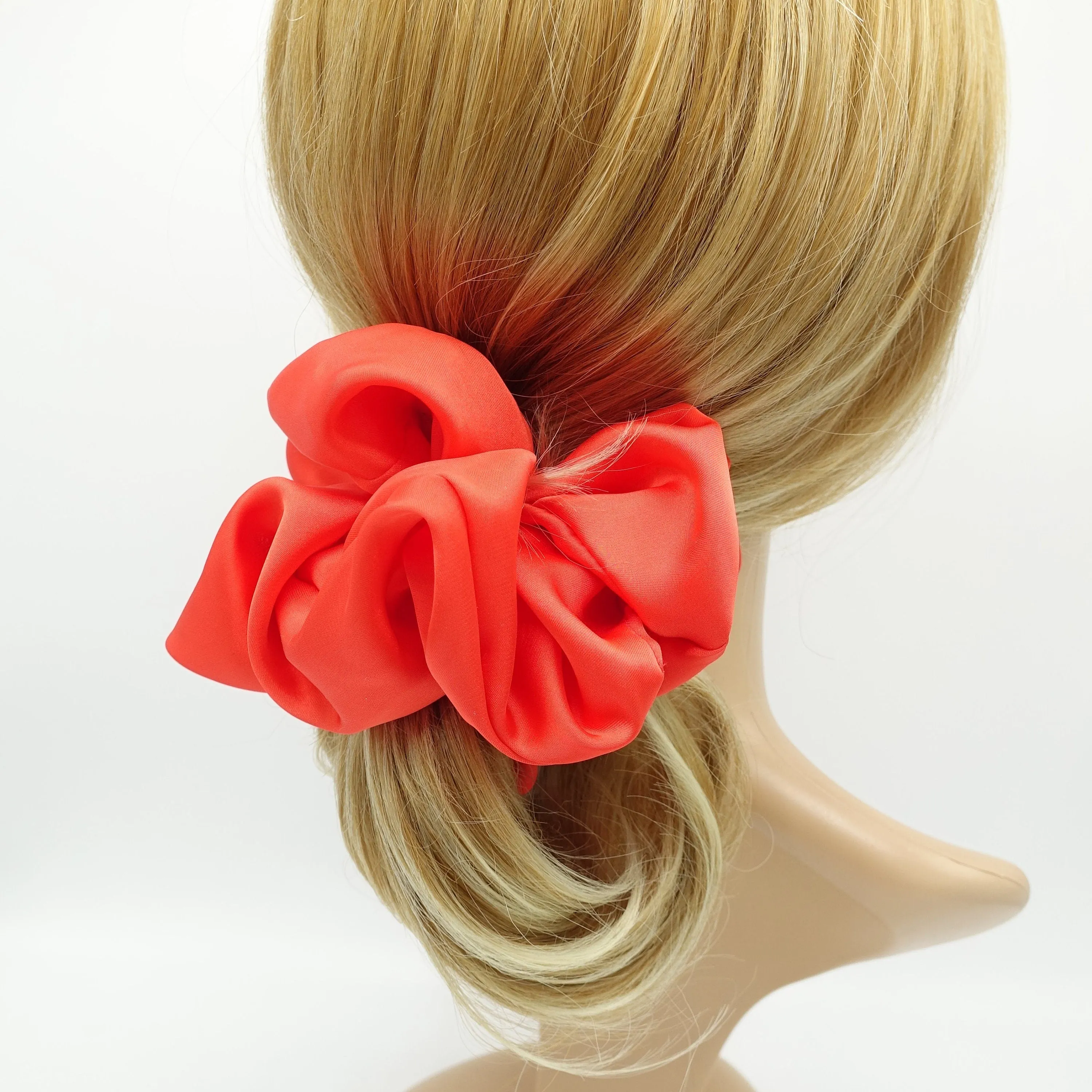 large satin voluminous scrunchies women hair elastic accessory