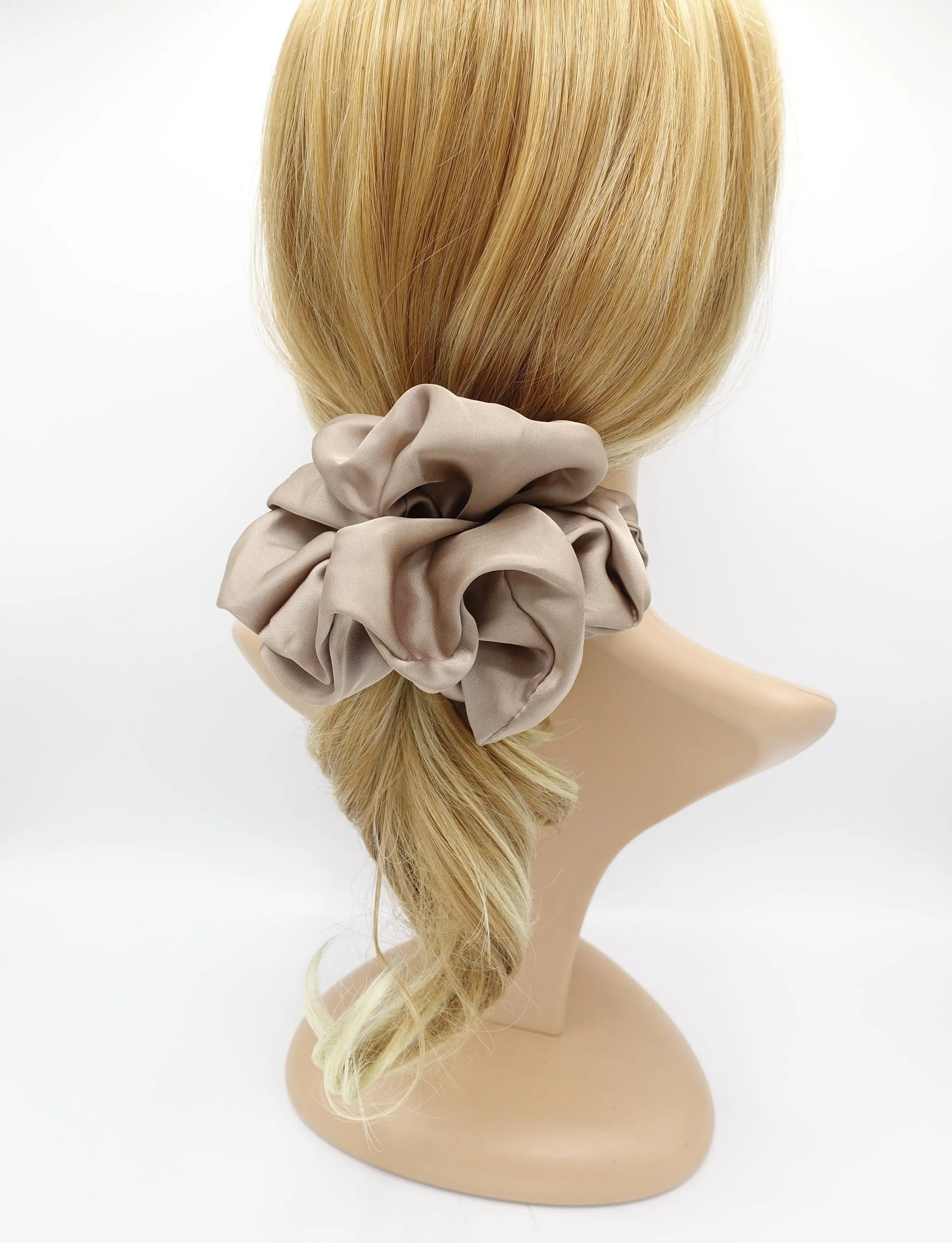 large satin voluminous scrunchies women hair elastic accessory