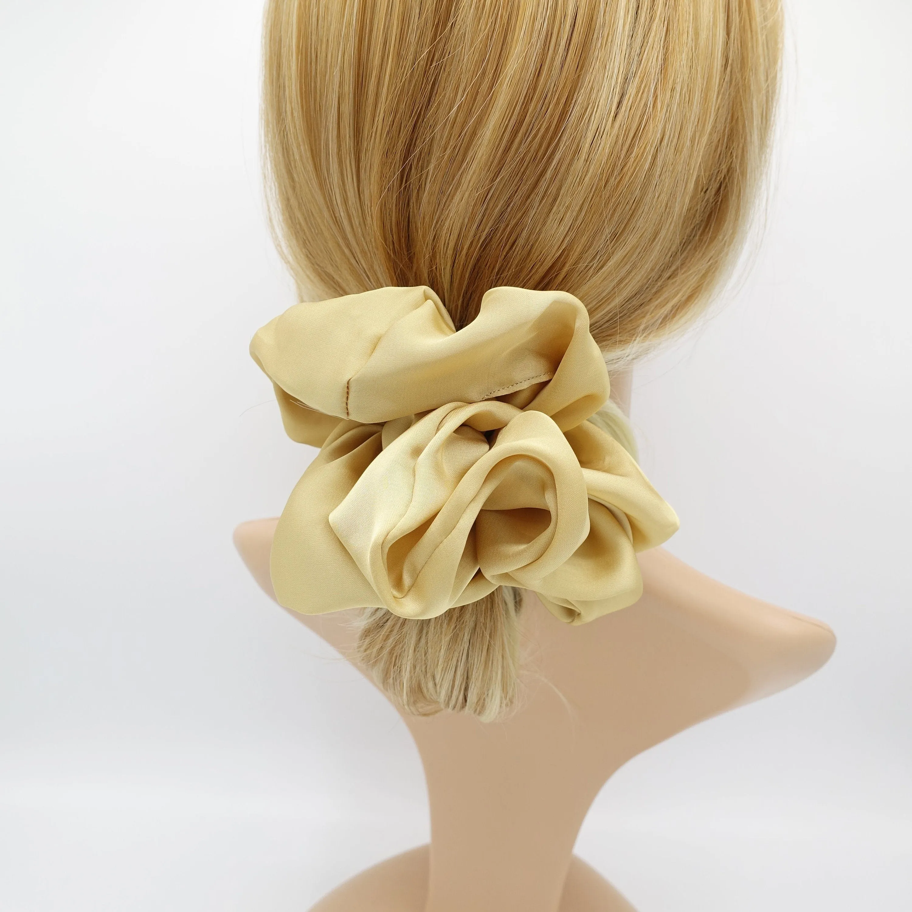 large satin voluminous scrunchies women hair elastic accessory