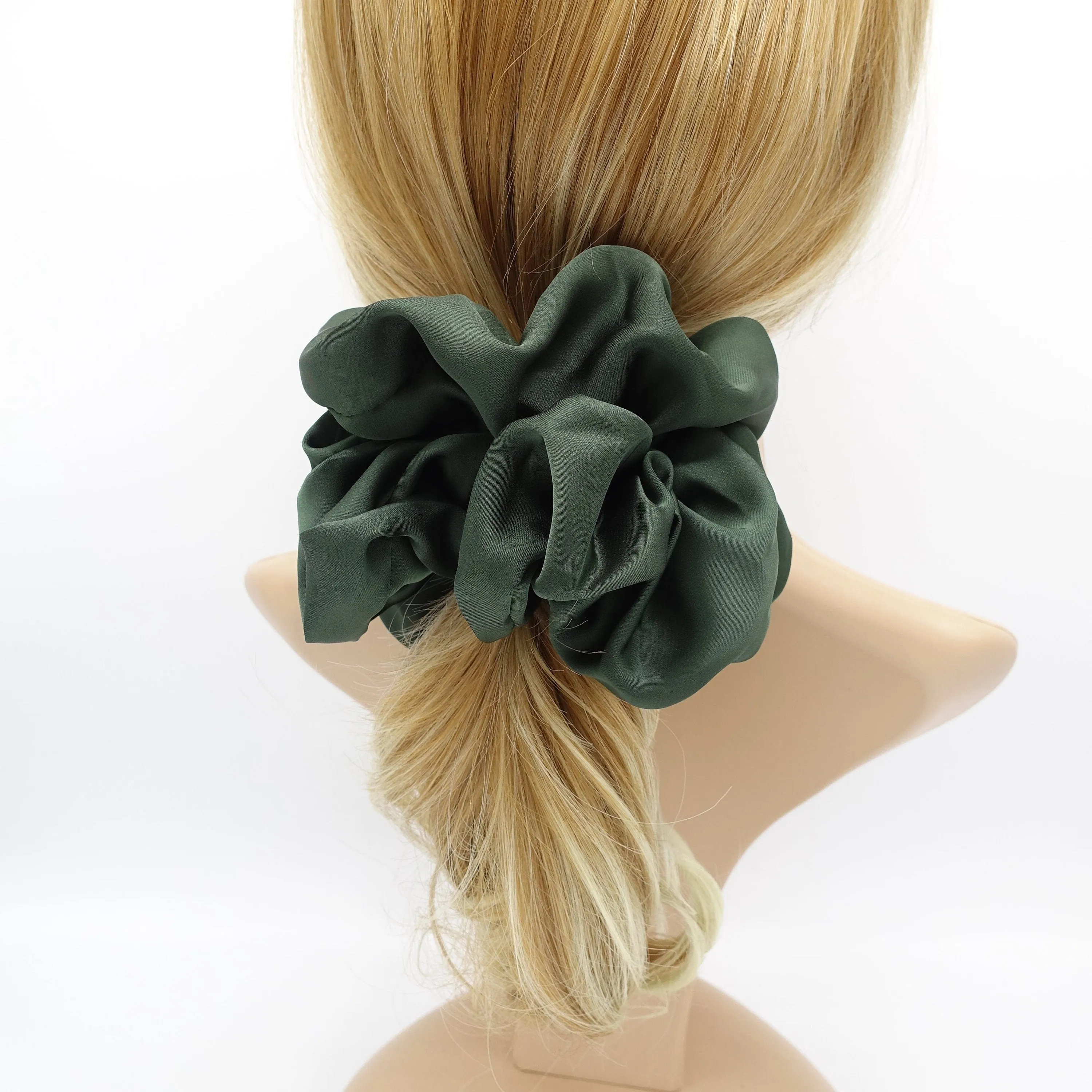 large satin voluminous scrunchies women hair elastic accessory