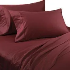 Luxury 800 TC 100% Egyptian Cotton Queen Sheet Set In Burgundy