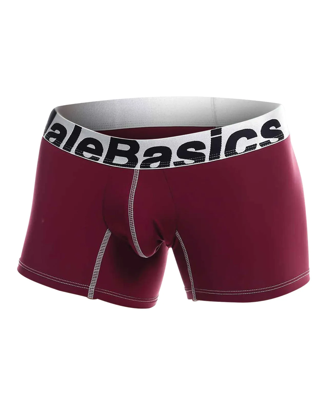 Male Basics Performance Boxer Burgundy LG