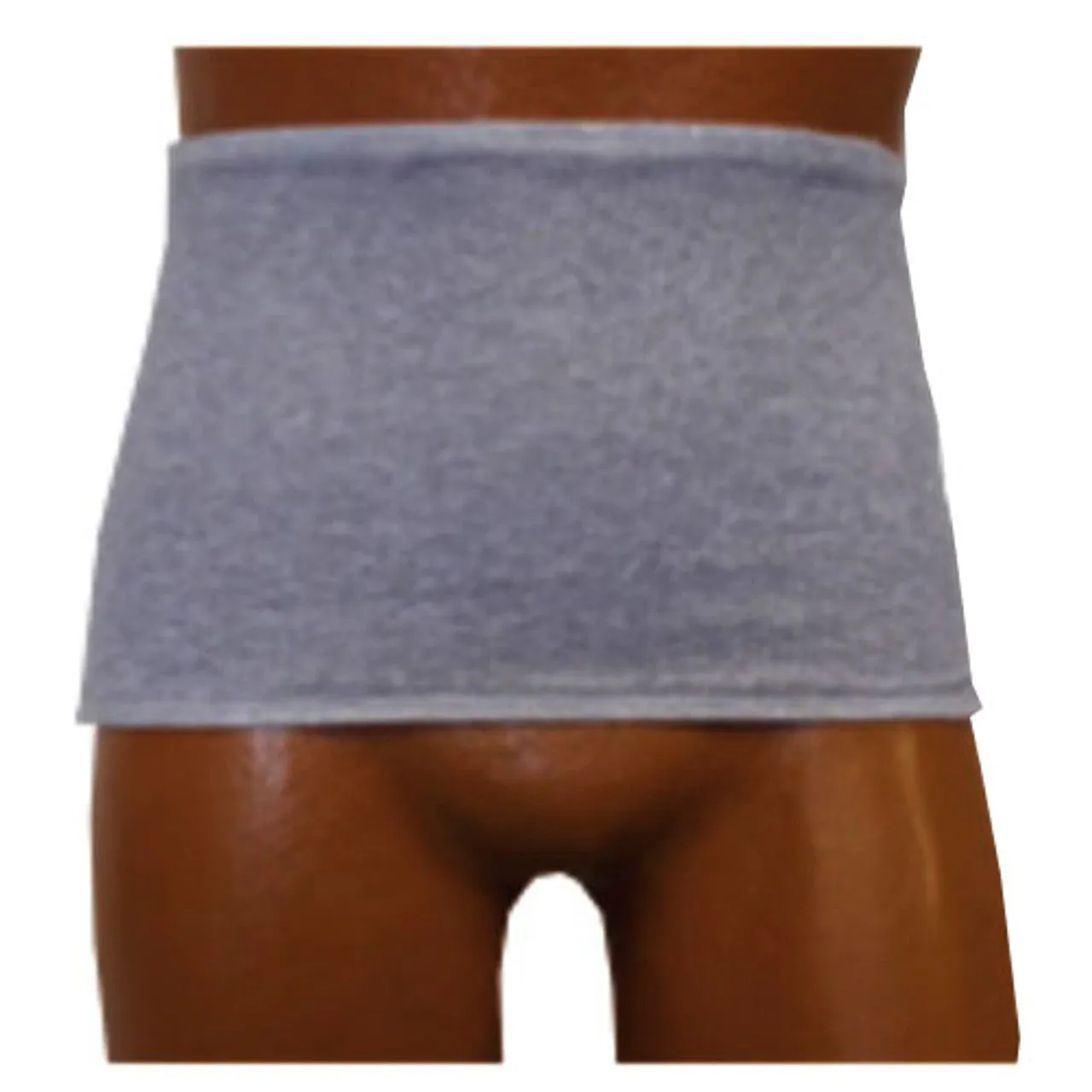 Men's Wrap/Brief with Open Crotch Built-in Ostomy Barrier/Support Gray Medium 6-7 Dual