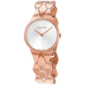 NEW Calvin Klein Snake Steel Ladies Watches - Rose K6E23646