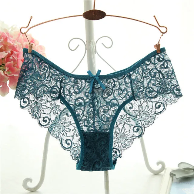 New Fashion Summer Women's Panties Transparent Underwear Women Lace Soft Briefs Sexy Lingerie Mid Waist