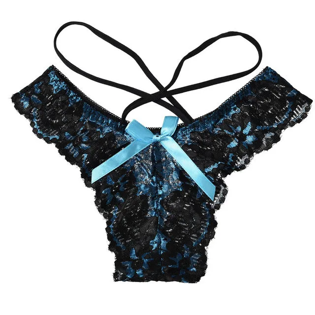 New Women Sexy Lace Panties Lovely Briefs Seamless Bow Underwear for Women 2017 High Quality