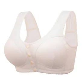 OCW Front Button Closure Wireless Push Up Bras