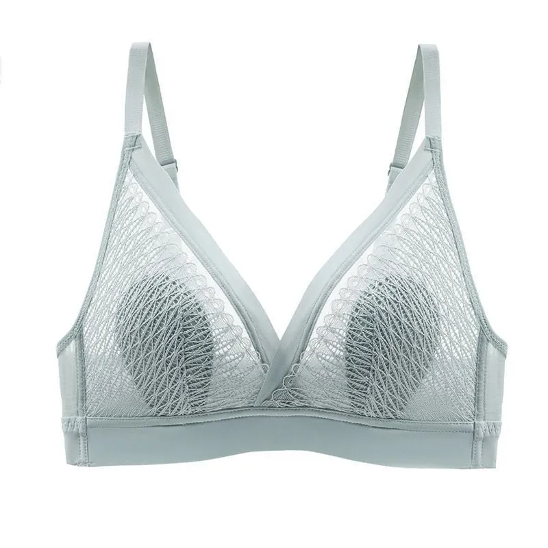 OCW Wireless Ultra Thin Lace Women Deep V Plunge Bras