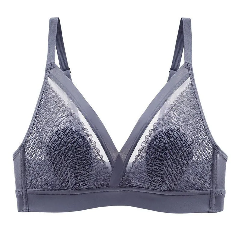 OCW Wireless Ultra Thin Lace Women Deep V Plunge Bras