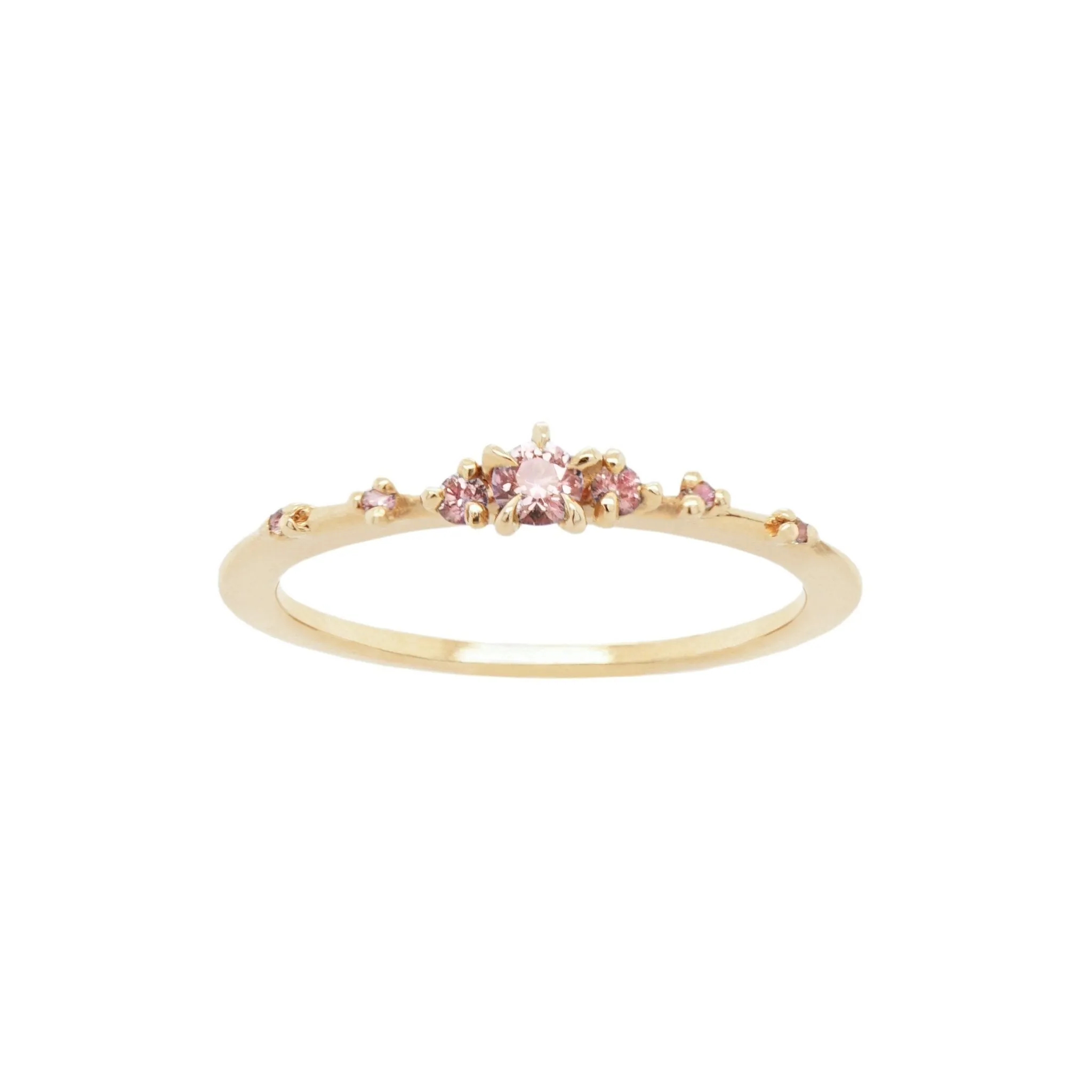 Pink Sapphire Water Lily Ring