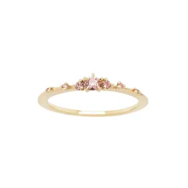 Pink Sapphire Water Lily Ring