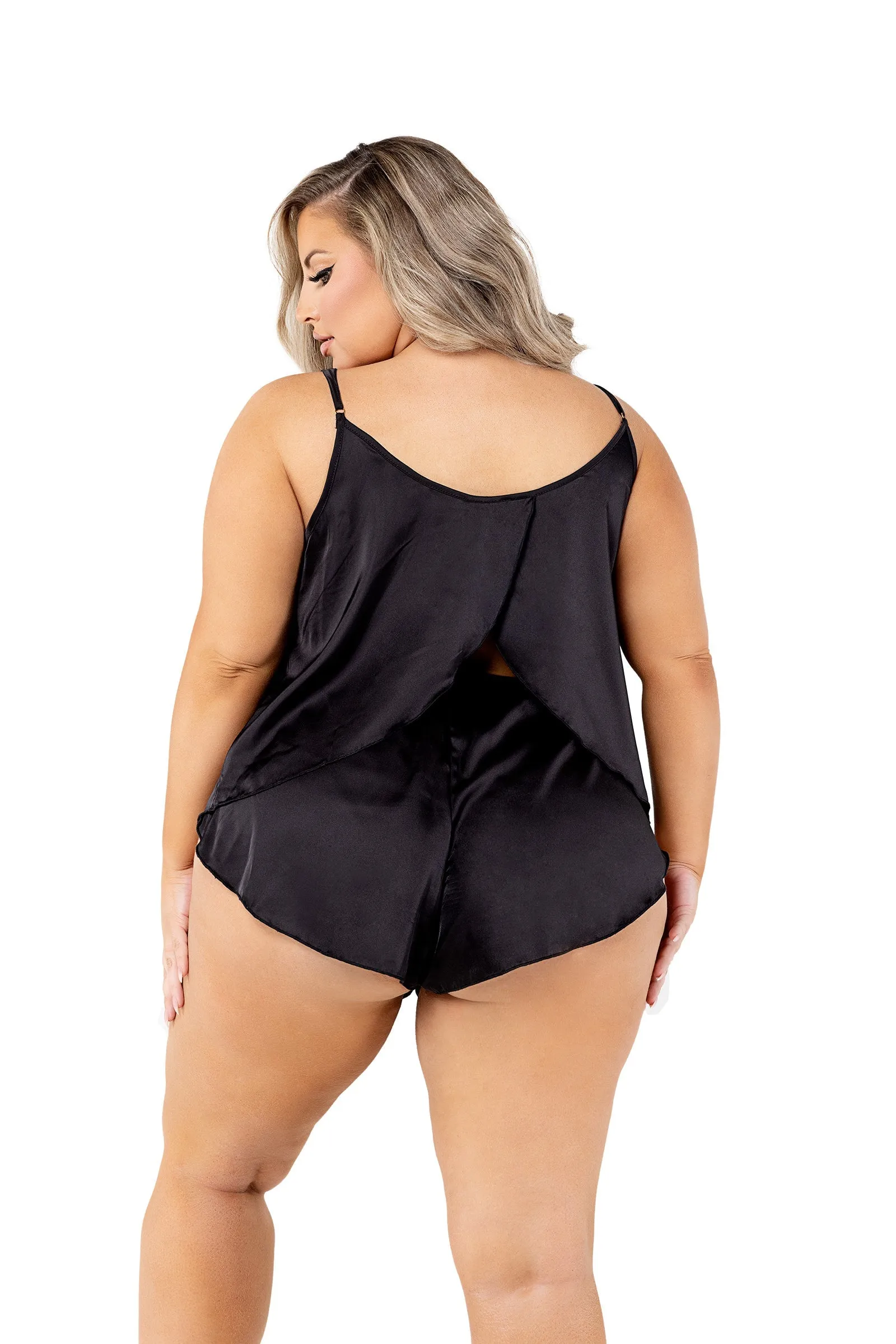 Roma 2PC Soft Satin Tulip Short Set Roma Confidential