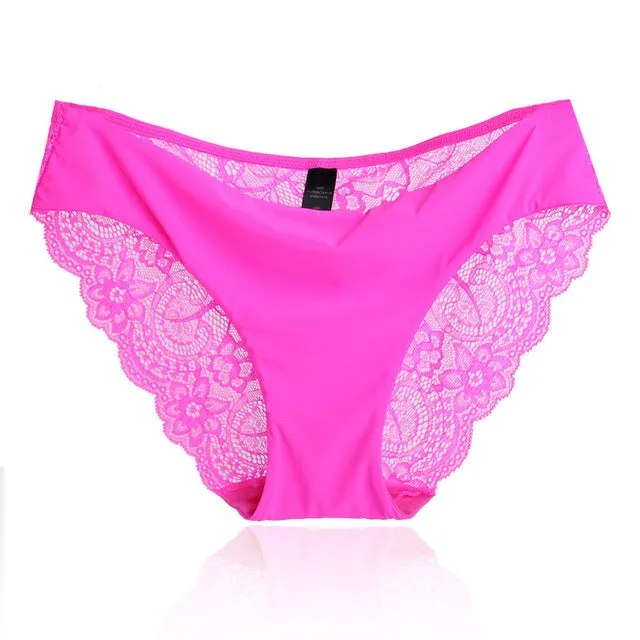 S-2XL! seamless low-Rise  women's sexy lace lady panties seamless cotton breathable panty Hollow briefs Plus Size girl underwear