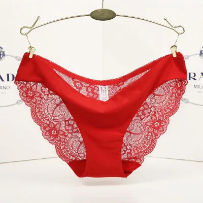 S-XXL 5 Size Women Sexy Underwear Transparent Hollow Women's Lace Panties Seamless Panty Briefs Intimates