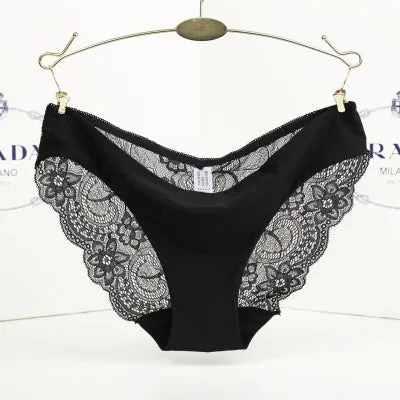 S-XXL 5 Size Women Sexy Underwear Transparent Hollow Women's Lace Panties Seamless Panty Briefs Intimates