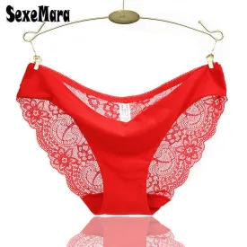 S- XXL Women's Seamless Lace Panties Lady Sexy Underwear Women Cotton Breathable Panty Hollow Briefs Plus Size Girls Intimates