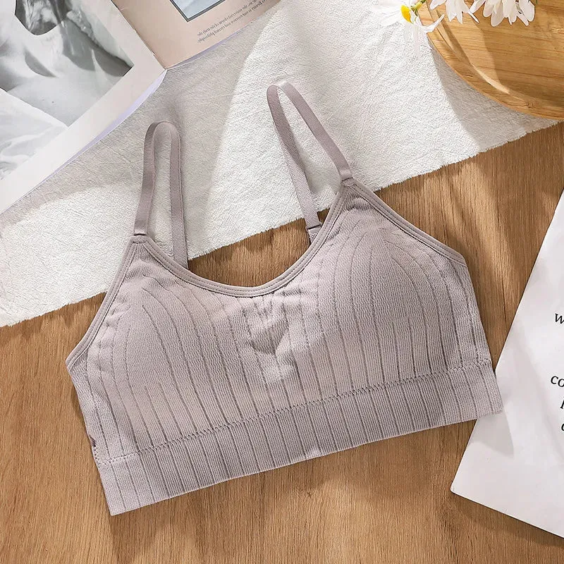 Sexy Wireless Bralette Seamless Women Bra Padded Sleep Tops U-Shaped Back Sports Tube Top Breathable Crop Lingerie Underwear